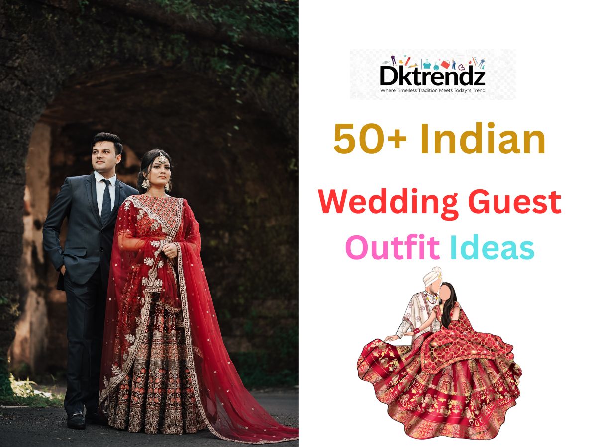 Elegant Indian woman in bridal gown for a wedding guest outfit collection