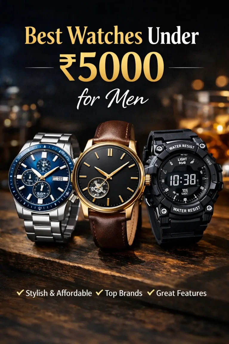 Best watches under ₹5000 for men featuring stylish analog and digital wrist watches